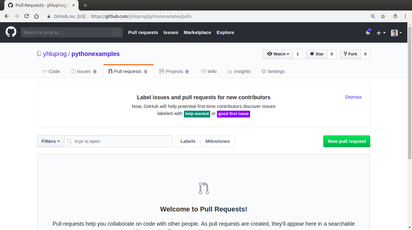 Create pull request on the github website.
