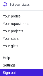 Github profile settings